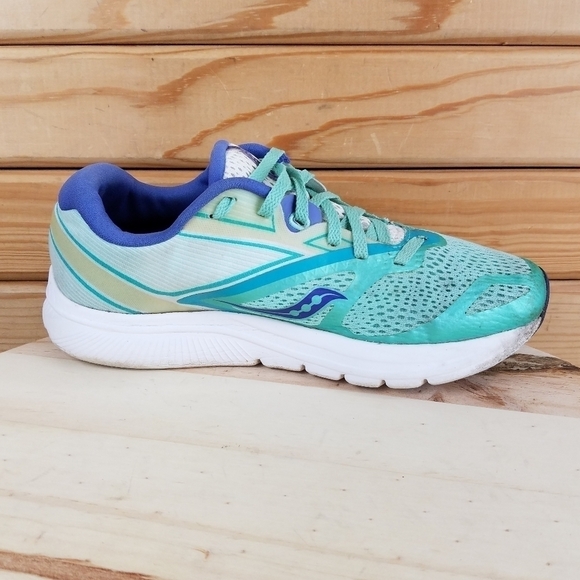 Saucony Women's 8.5 US S10418-35 Kinvara 9 Running Shoe Lace-up Aqua Green White - Picture 6 of 9